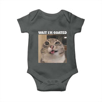 Funny Silly Cat Meme Baby Onesie Wait Im Goated