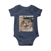 Funny Silly Cat Meme Baby Onesie Wait Im Goated