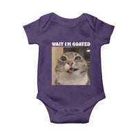 Funny Silly Cat Meme Baby Onesie Wait Im Goated