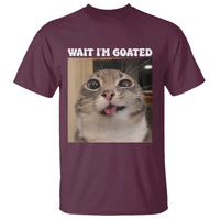 Funny Silly Cat Meme T Shirt Wait Im Goated