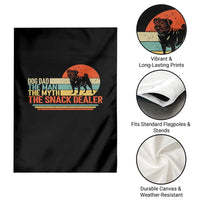 Vintage Dog Dad Garden Flag The Man The Myth The Snack Dealer