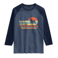 Vintage Dog Dad Raglan Shirt The Man The Myth The Snack Dealer
