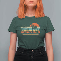 Vintage Dog Dad T Shirt For Women The Man The Myth The Snack Dealer