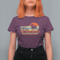 Vintage Dog Dad T Shirt For Women The Man The Myth The Snack Dealer