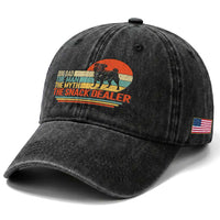 Vintage Dog Dad Washed Cotton Baseball Cap The Man The Myth The Snack Dealer
