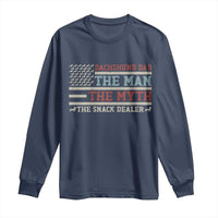 American Flag Dachshund Dad Long Sleeve Shirt The Man The Myth The Snack Dealer