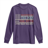 American Flag Dachshund Dad Long Sleeve Shirt The Man The Myth The Snack Dealer