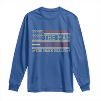 American Flag Dachshund Dad Long Sleeve Shirt The Man The Myth The Snack Dealer