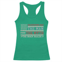 American Flag Dachshund Dad Racerback Tank Top The Man The Myth The Snack Dealer