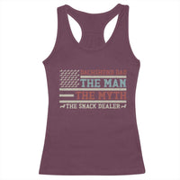 American Flag Dachshund Dad Racerback Tank Top The Man The Myth The Snack Dealer