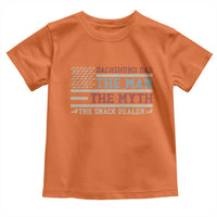 American Flag Dachshund Dad Toddler T Shirt The Man The Myth The Snack Dealer