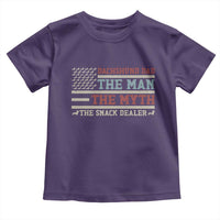 American Flag Dachshund Dad Toddler T Shirt The Man The Myth The Snack Dealer