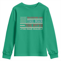 American Flag Dachshund Dad Youth Sweatshirt The Man The Myth The Snack Dealer