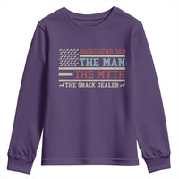 American Flag Dachshund Dad Youth Sweatshirt The Man The Myth The Snack Dealer