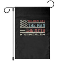 Vintage Golden Retriever Dad Garden Flag The Man The Myth The Snack Dealer