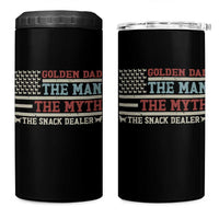 Vintage Golden Retriever Dad 4 in 1 Can Cooler Tumbler The Man The Myth The Snack Dealer
