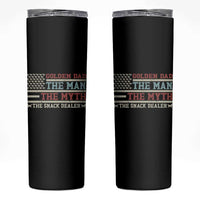 Vintage Golden Retriever Dad Skinny Tumbler The Man The Myth The Snack Dealer