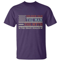 Vintage Golden Retriever Dad T Shirt The Man The Myth The Snack Dealer