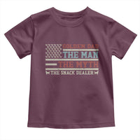 Vintage Golden Retriever Dad Toddler T Shirt The Man The Myth The Snack Dealer