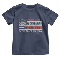 Vintage Golden Retriever Dad Toddler T Shirt The Man The Myth The Snack Dealer