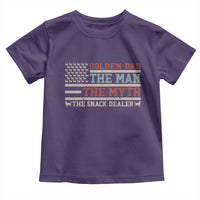 Vintage Golden Retriever Dad Toddler T Shirt The Man The Myth The Snack Dealer