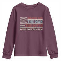 Vintage Golden Retriever Dad Youth Sweatshirt The Man The Myth The Snack Dealer