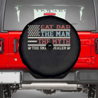 Vintage USA Cat Dad Spare Tire Cover The Man The Myth The Snack Dealer