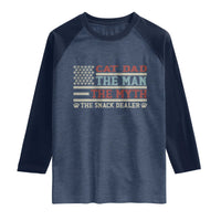 Vintage USA Cat Dad Raglan Shirt The Man The Myth The Snack Dealer
