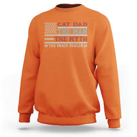 Vintage USA Cat Dad Sweatshirt The Man The Myth The Snack Dealer