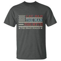 Vintage USA Cat Dad T Shirt The Man The Myth The Snack Dealer