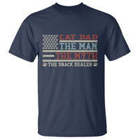 Vintage USA Cat Dad T Shirt The Man The Myth The Snack Dealer