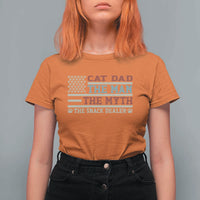 Vintage USA Cat Dad T Shirt For Women The Man The Myth The Snack Dealer
