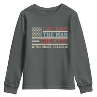 Vintage USA Cat Dad Youth Sweatshirt The Man The Myth The Snack Dealer
