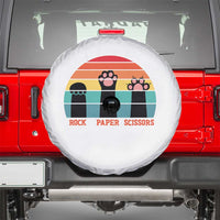 Funny Vintage Black Cat Introvert Spare Tire Cover Rock Paper Scissors Paw