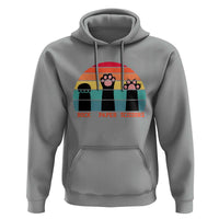 Funny Vintage Black Cat Introvert Hoodie Rock Paper Scissors Paw