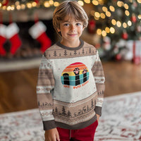 Funny Vintage Black Cat Introvert Ugly Christmas Sweater Rock Paper Scissors Paw