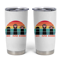 Funny Vintage Black Cat Introvert Tumbler Cup Rock Paper Scissors Paw