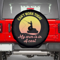 Funny Fishing Enthusiast Gift Spare Tire Cover I Cant Work Today My Arm Is In A Cast