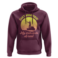 Funny Fishing Enthusiast Gift Hoodie I Cant Work Today My Arm Is In A Cast