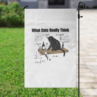 Funny Physics Cat Meme Garden Flag What Cats Really Think