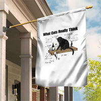 Funny Physics Cat Meme Garden Flag What Cats Really Think