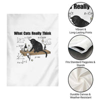 Funny Physics Cat Meme Garden Flag What Cats Really Think