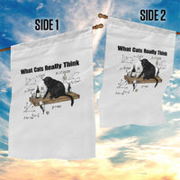 Funny Physics Cat Meme Garden Flag What Cats Really Think