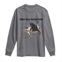 Funny Physics Cat Meme Long Sleeve Shirt What Cats Really Think
