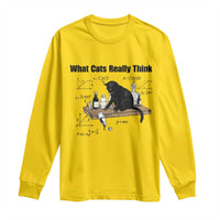 Funny Physics Cat Meme Long Sleeve Shirt What Cats Really Think