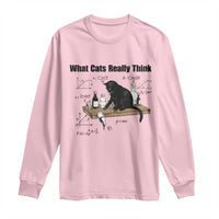 Funny Physics Cat Meme Long Sleeve Shirt What Cats Really Think