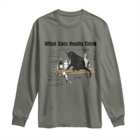 Funny Physics Cat Meme Long Sleeve Shirt What Cats Really Think