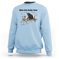 Funny Physics Cat Meme Sweatshirt What Cats Really Think