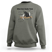 Funny Physics Cat Meme Sweatshirt What Cats Really Think