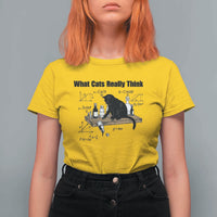 Funny Physics Cat Meme T Shirt For Women What Cats Really Think